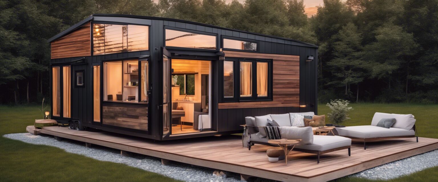 Luxury tiny house deck